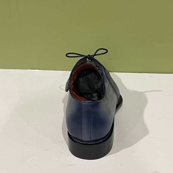 Mezlan shoes Oxford leather calf gray/blue - Picture 4 of 5